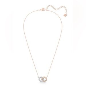 Swarovski Dextera Necklace Intertwined Circles Rose Gold-Tone Plated 5414999
